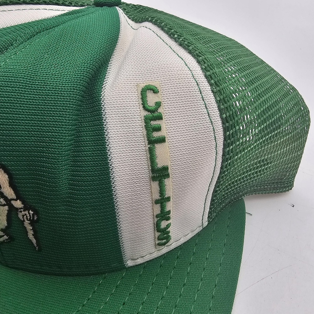 Vintage Boston Celtics Hat Cap Snap Back Large Green NBA Mesh Basketball AJD - Picture 4 of 11